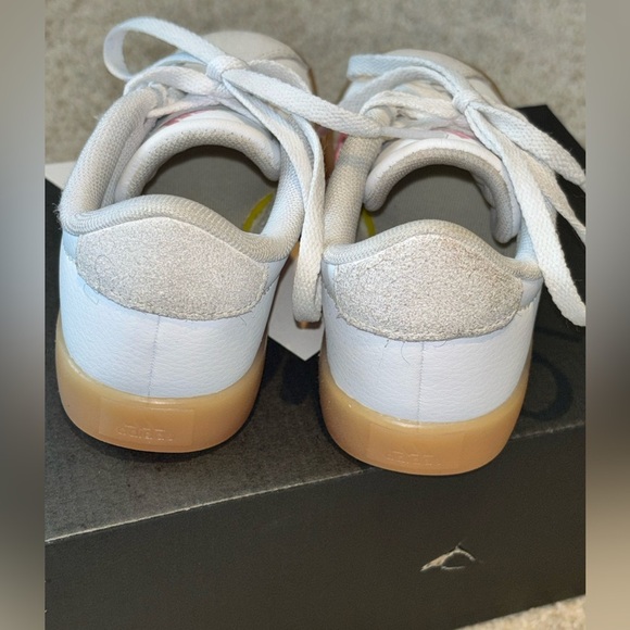 Adidas Kids White and Pink Sneakers with Tan Sole VL Court 3.0 K - Picture 5 of 10